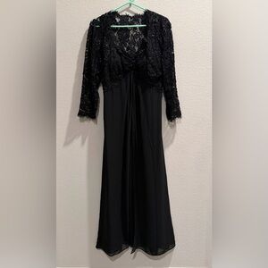 Aspeed Women’s Beaded Accent Dress Set (2pc) SZ XL Color Black EUC